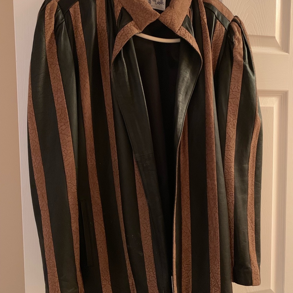 Leather Skirt Suit